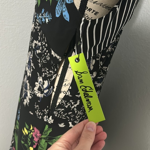 Sam Edelman Sleeveless Mixed Media Botanical/Striped Maxi Dress 6 - Picture 7 of 14